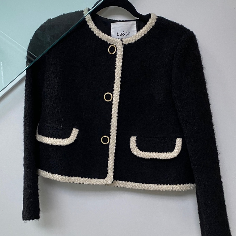ba&sh Women's Black and White Blazer